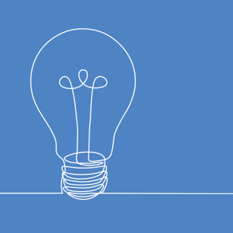 blue lightbulb