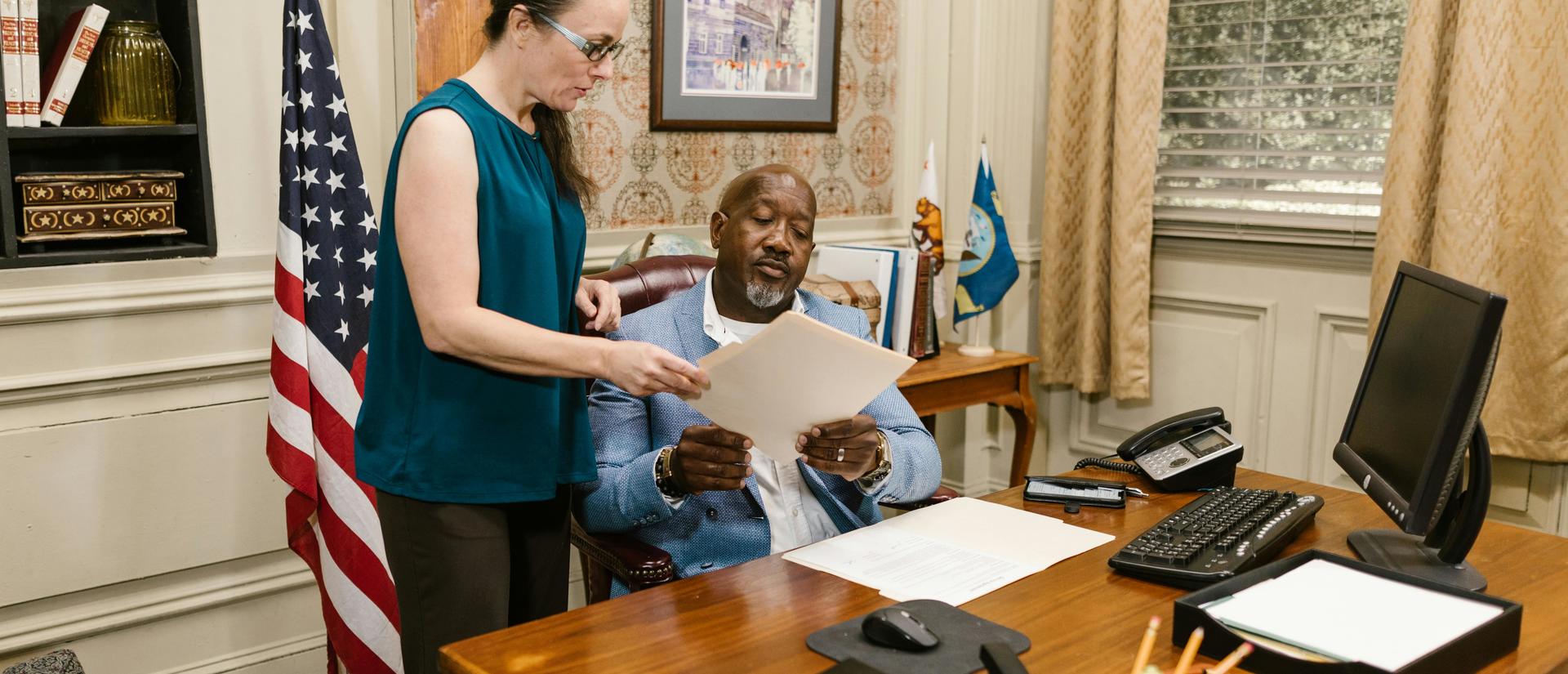 attorney with client
